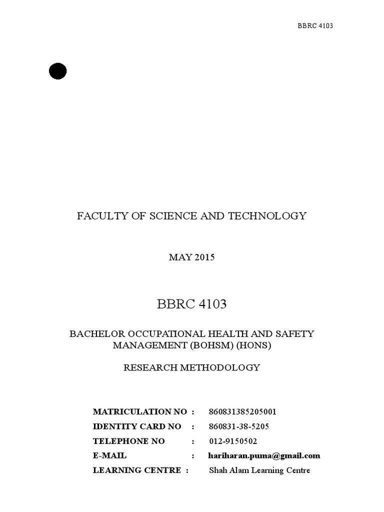 bbrc4103 research methodology assignment 2