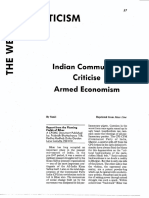 Criticism: Indian Communists Criticise Armed Economism