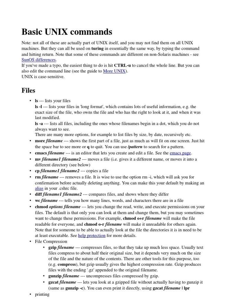 Unix Commands | PDF | Computer File | File Transfer Protocol