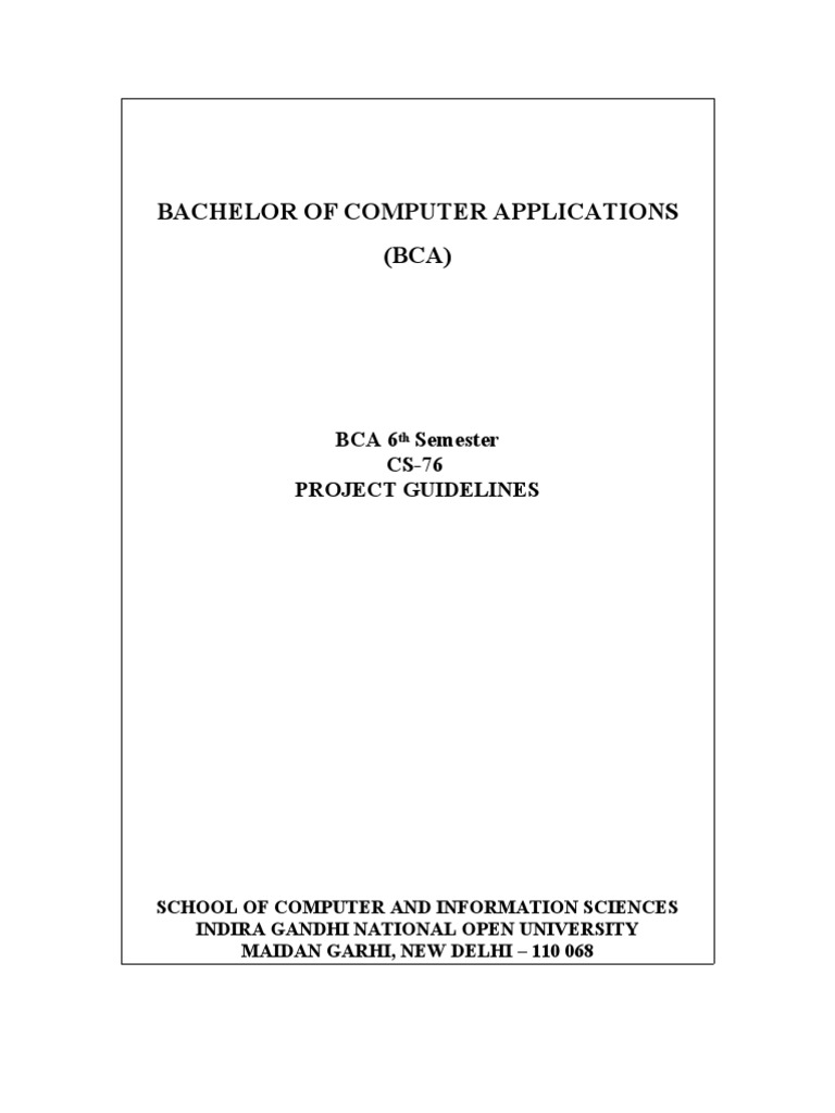 BCA 6th Sem Project Proposal Guidelines | PDF | Software Testing | Unit ...