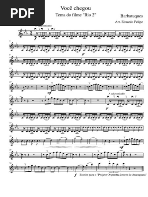 Voce Chegou Barbatuques Rio 2 Violin I voce chegou barbatuques rio 2 violin i