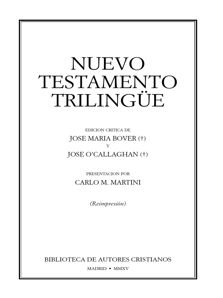 NT Trilingue o Callahan PDF Nuevo Testamento Biblia