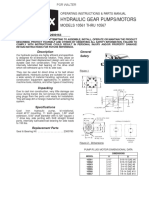 Hydraulic gear pump manual and parts