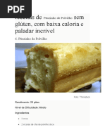 Receitas de Pãozinho de Polvilho Sem Glúten