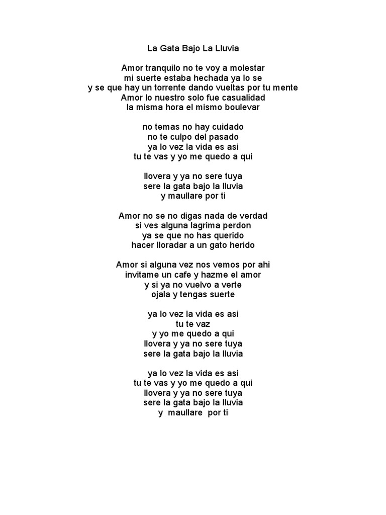 Rocio Durcal La Gata Bajo La Lluvia Pdf