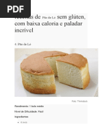 Receitas de Pão de Ló Sem Glúten