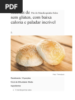 Receitas de Pão de Mandioquinha Salsa Sem Glúten
