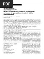Effects of Long-term Training Specificity on Maximal Strength