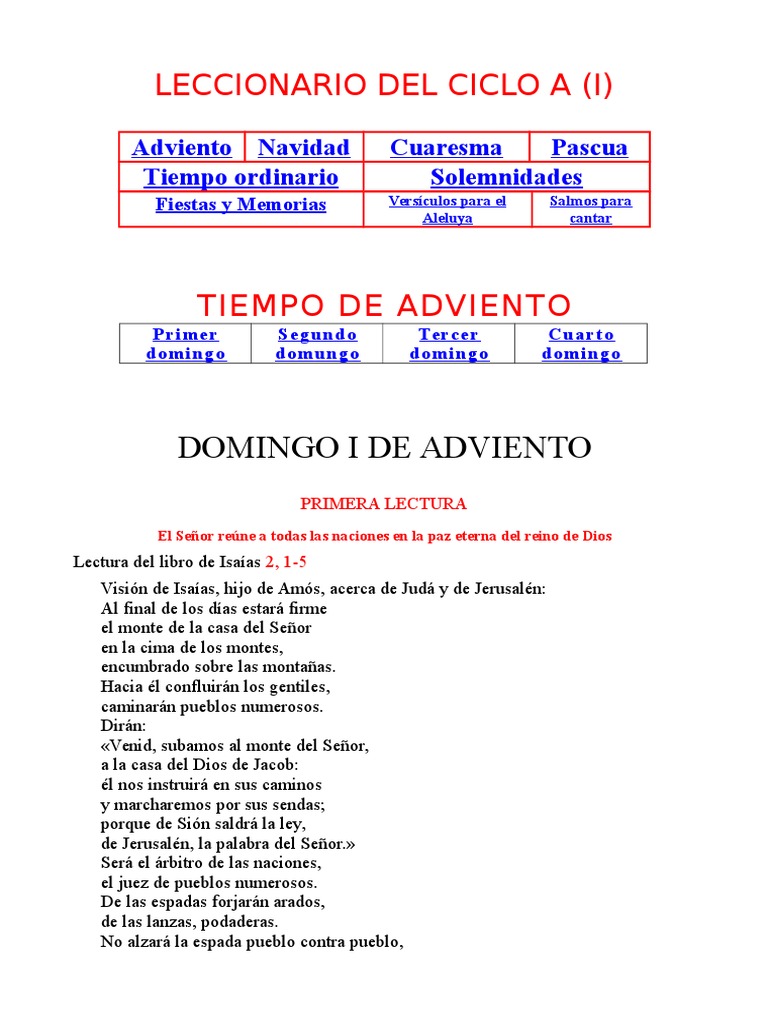 Leccionario Del Ciclo I A | PDF | María, madre de Jesús | San José