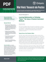 Lawson - Learning Mathematics Vs Following Rules - The Value of Student-Generated Methods