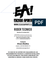 Escaso Aporte RIDER