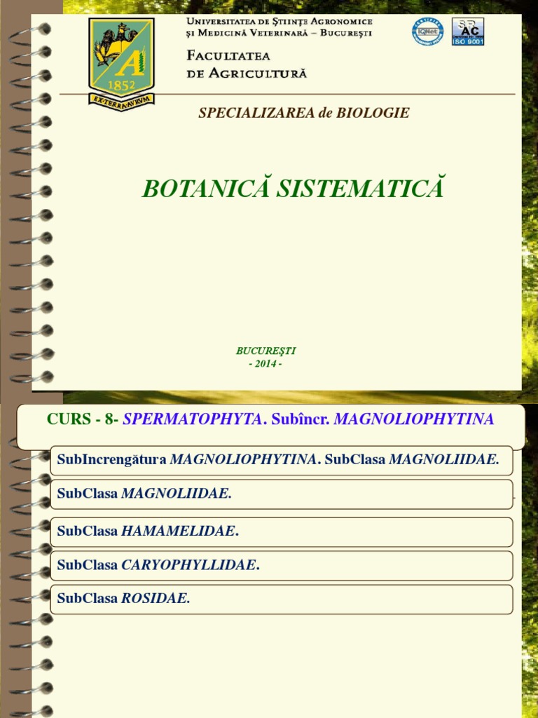 Botanica Curs 8 | PDF