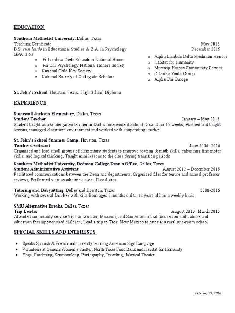 Education and Teaching Experience Summary | PDF | Self-Improvement ...