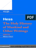 The Holy History of Mankind and Other Writings - Moses Hess