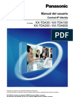 Manual Del Usuario Panasonic KX-TDA30/100/200/600