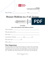 Measure Medicine in A 5 ML Syringe