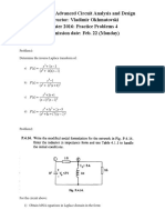 ECE 3540-Advanced Circuit Analysis and Design Instructor: Vladimir Okhmatovski Winter 2016: Practice Problems 4 Submission Date: Feb. 22 (Monday)