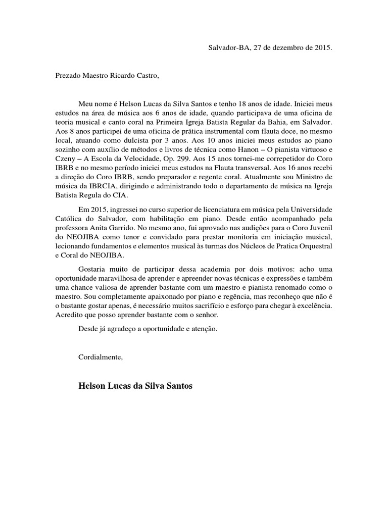 Carta de Motivação  PDF