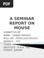 A Seminar Report On PC Mouse