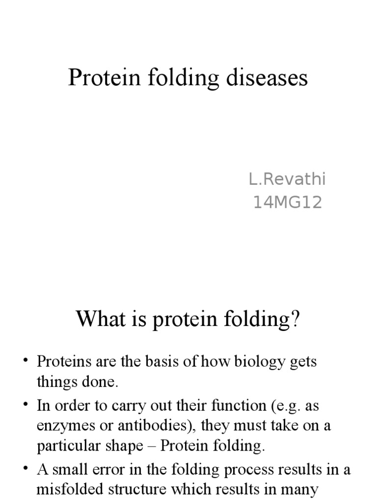 Protein Folding Diseases | PDF