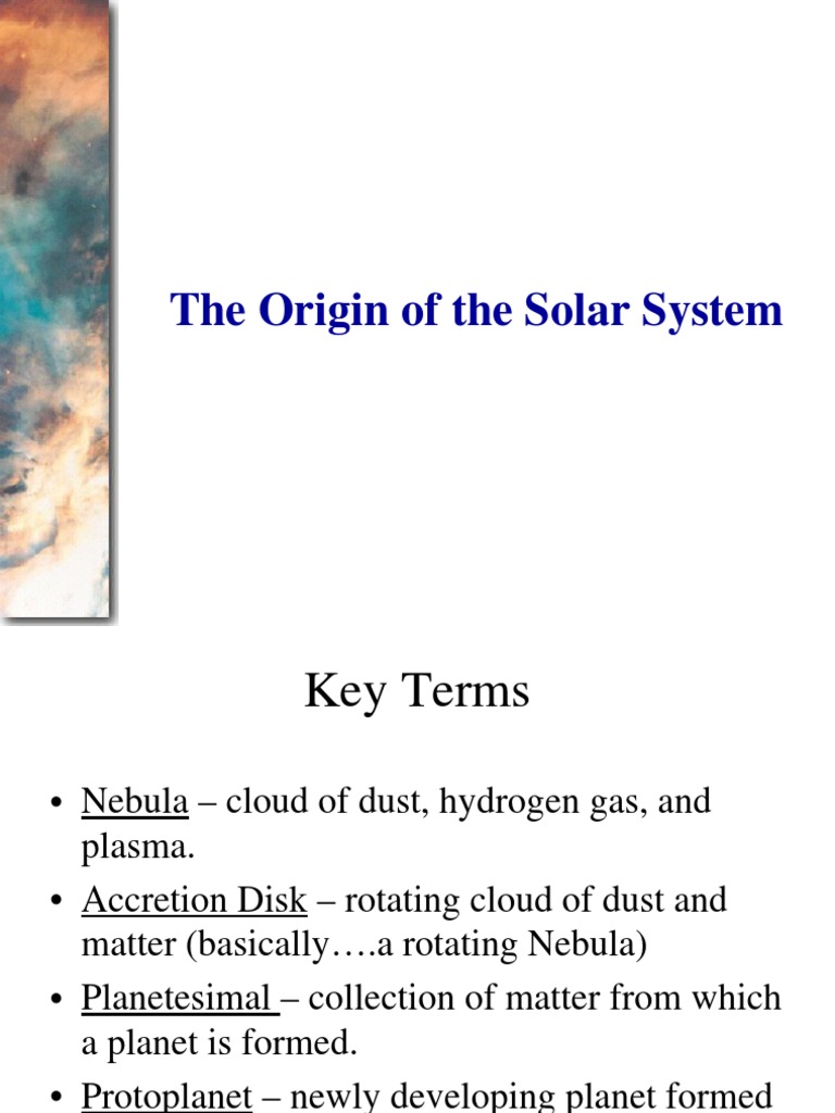 Origin of the Solar System Explained | PDF | Formation And Evolution Of ...