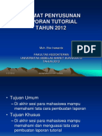 Format Penyusunan Laporan Tutorial