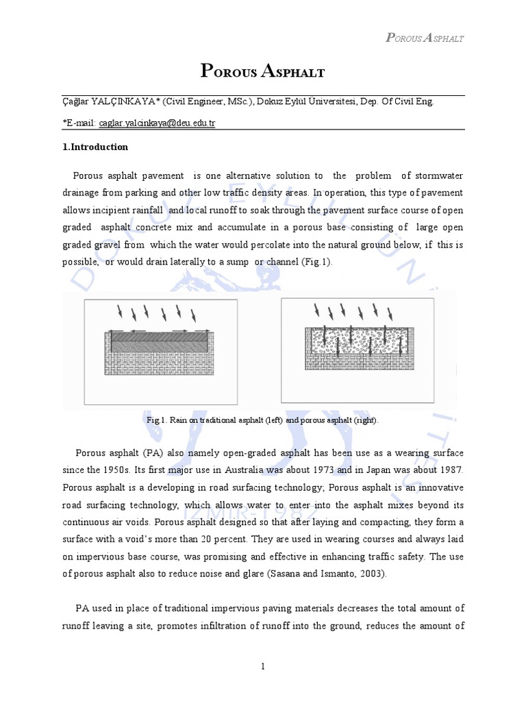 Porous Asphalt | PDF | Road Surface | Surface Runoff