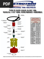 4-1/16" 10K Bonnet Type FC Gate Valve, Api-6a, Petrotrim Services