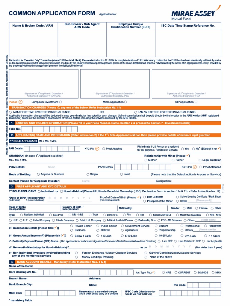 NACH FORM MIRAE.pdf | Cheque | Public Company