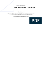 Axis Bank Account KHADB 2616: Disclaimer