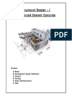 Structural Design - I Reinforced Cement Concrete: Content: A. B. C. D. E. F