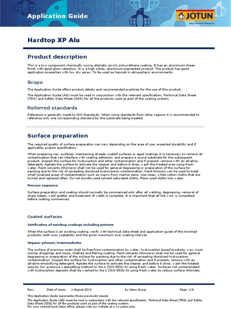 Hardtop XP Alu Application Guide | PDF | Paint | Paintings