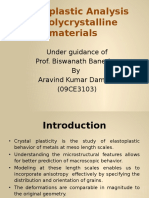 Elastoplastic Analysis of Polycrystalline Materials