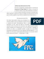 1 de Enero Día Internacional de La Paz