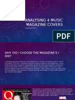 Analysing 4 Music Magazine Covers