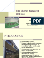 The Energy Research Institute: Jatin Hukkeri Sirisha Madhumitha Srinivasan Sarvesh Srinivasan