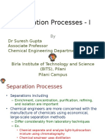 Separation Processes - I