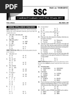 2013 Paper SSC CGL