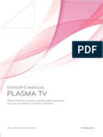 LG User Manual 42" Plasma 42PJ350
