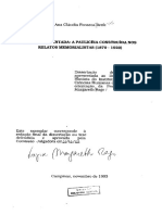 1993. BREFE. a Cidade Inventada a Paulicéia Construída Nos Relatos Dos Memorialistas.