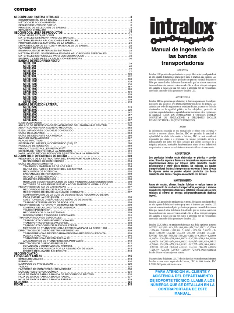 Intralox PDF PDF Engranaje El plastico