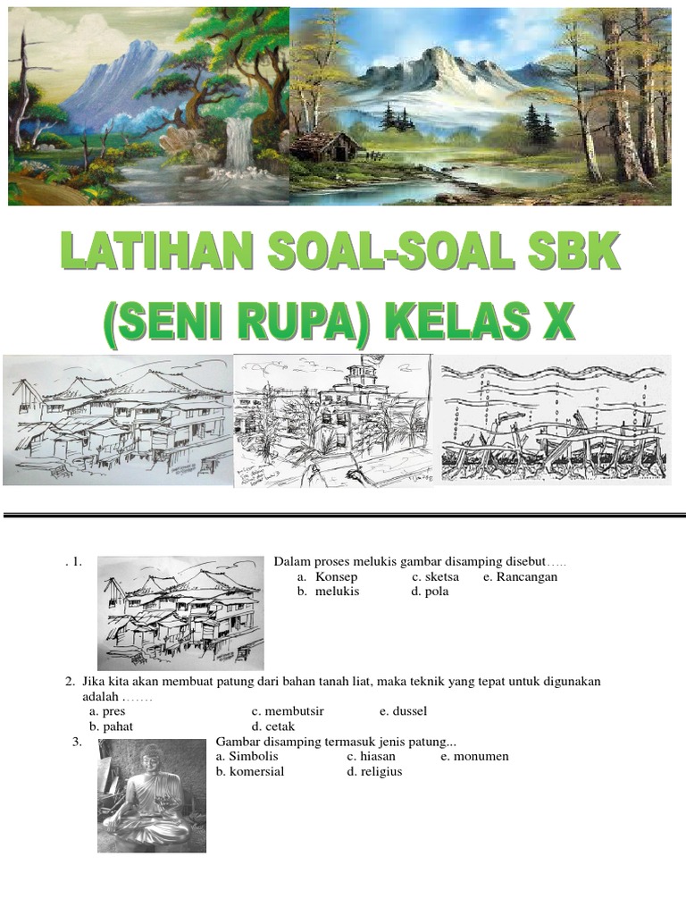 Latihan Soal Soal SBK Seni Rupa Kelas X