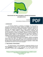 Lopes, f.l. Publicidade Em Língua Espanhola Análise de Processos Argumentativos- Anais Do Icnel Outubro de 2010 - Art. Copleto