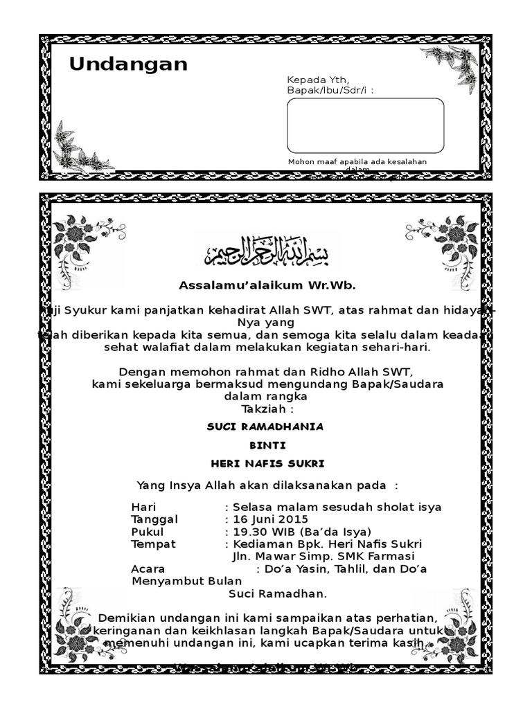5600 Contoh Undangan Takziah Terbaik