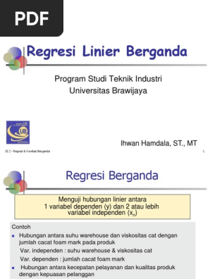 Skripsi Analisis Regresi Linier Berganda Pdf - Kumpulan Berbagai Skripsi