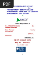 Unicon Investment Process SOLUTION