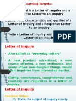 1.identify What Is A Letter of Inquiry and A