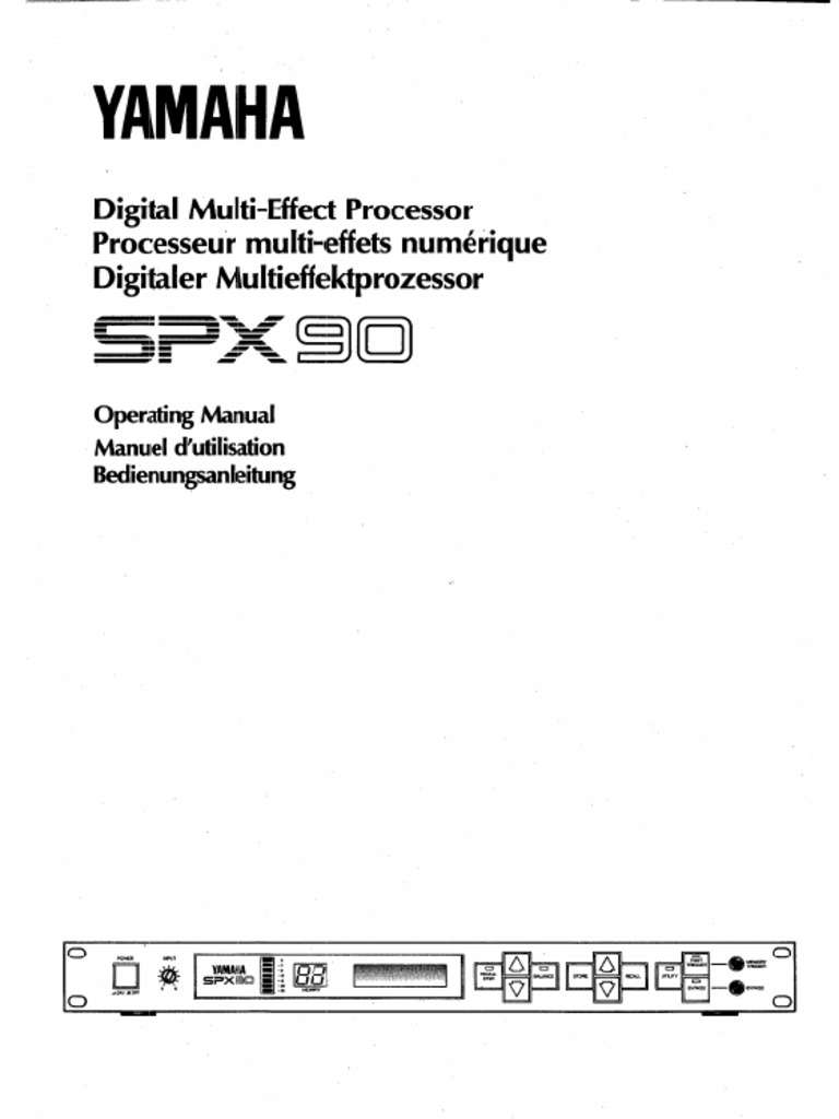 Yamaha SPX90 Manual | PDF