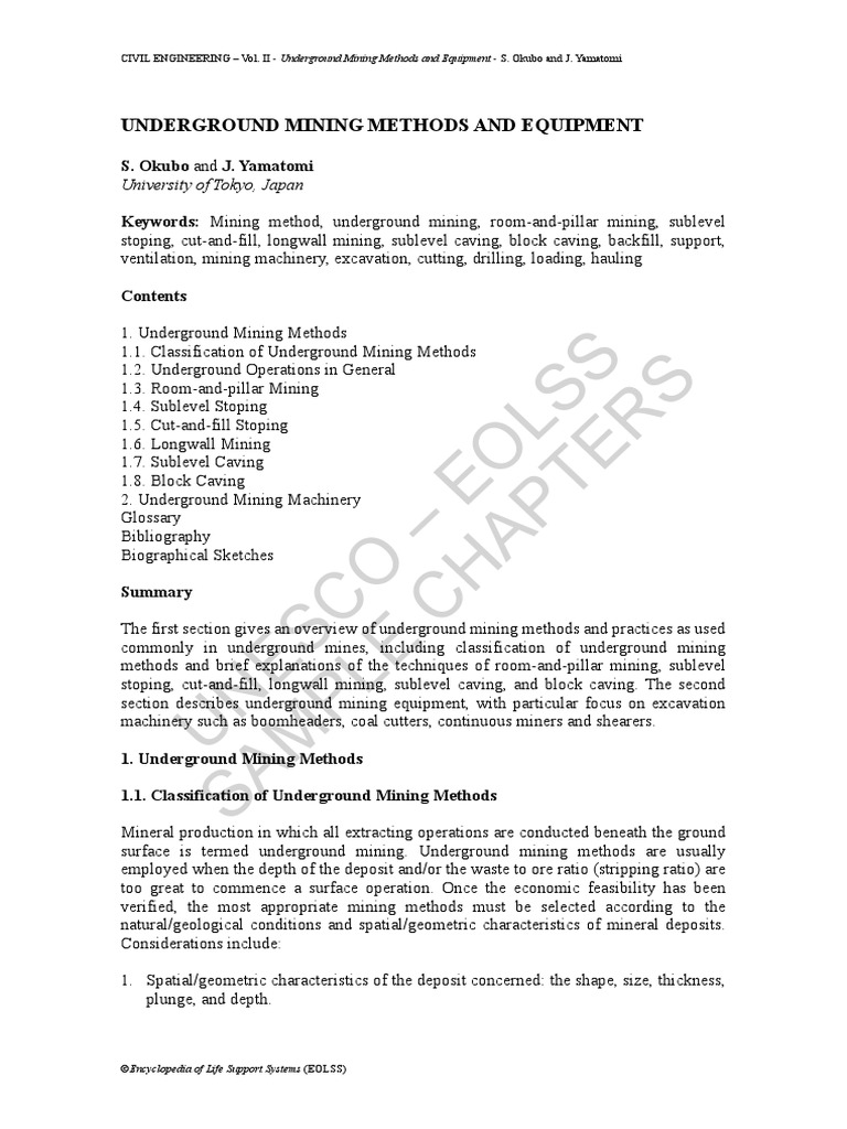  underground mining methods pdf 