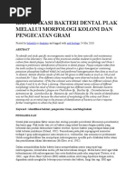 Download Identifikasi Bakteri Dental Plak Melalui Morfologi Koloni Dan Pengecatan by fadilazahra SN304298508 doc pdf